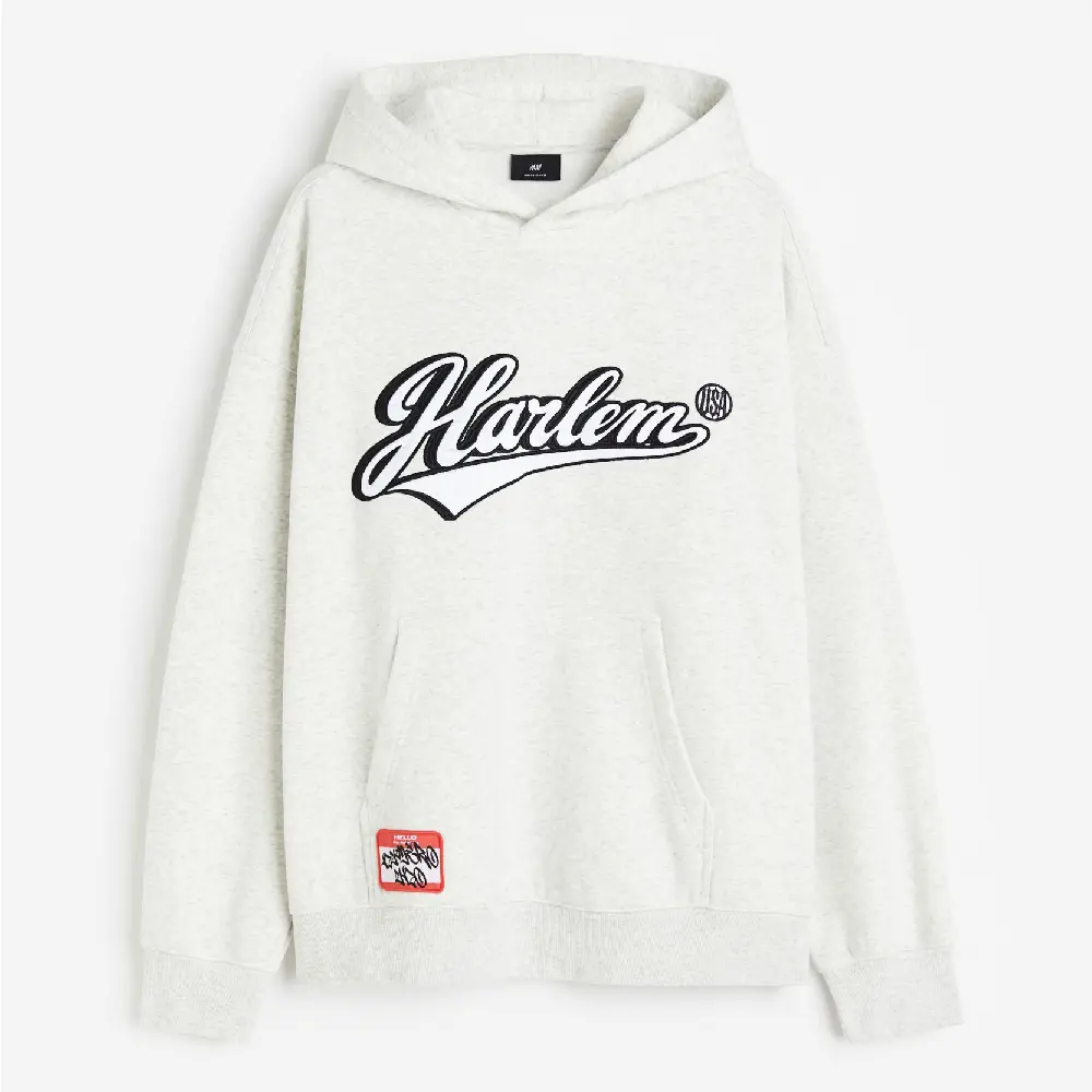 

Толстовка H&M Oversized Fit Harlem, светло-бежевый