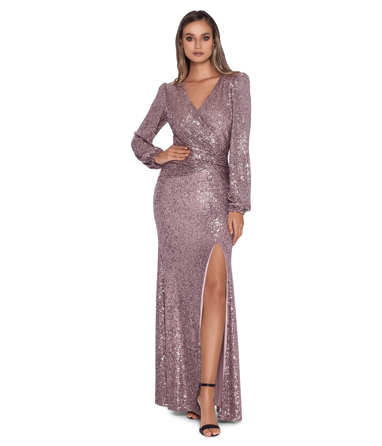 

Платье XSCAPE, Long Sequin Dress with Side Ruching