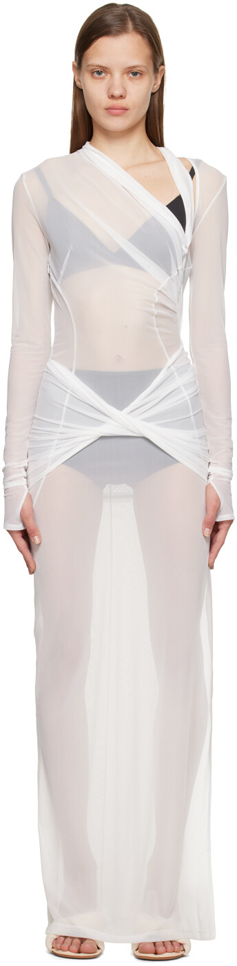 

Белое платье-макси Le Papier 'La Robe Piombone' Jacquemus
