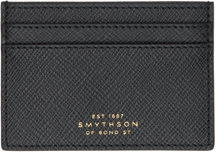 

Черная панамская визитница Smythson