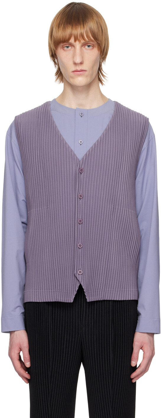 

Фиолетовый жилет со складками 1 Homme Plissé Issey Miyake