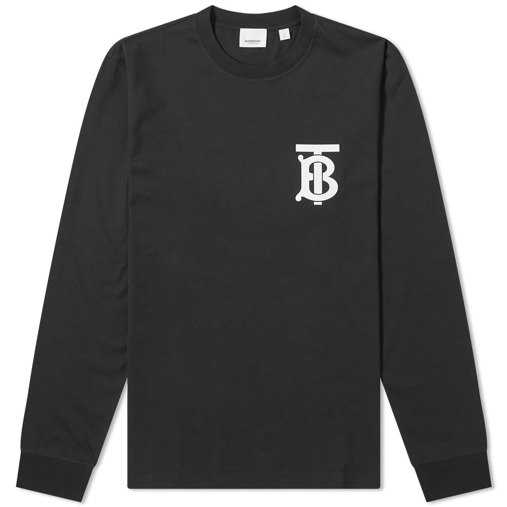 

Футболка Burberry Atherton Long Sleeve Tee, Черный