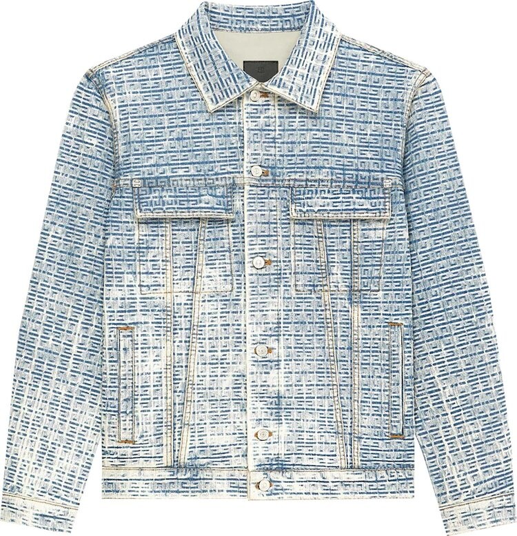 

Куртка Givenchy Classic Fit 4G Rivet Denim Jacket 'Blue/White', синий