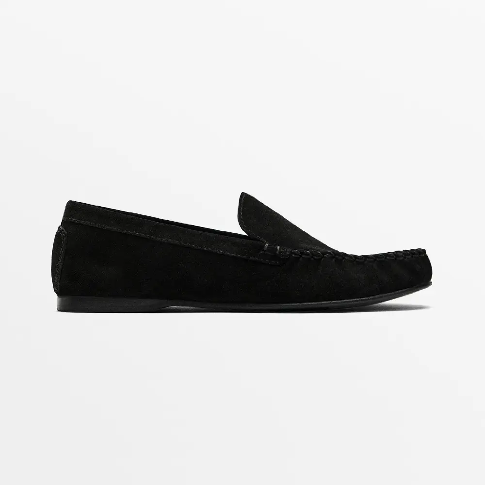 

Лоферы Massimo Dutti Leather, черный