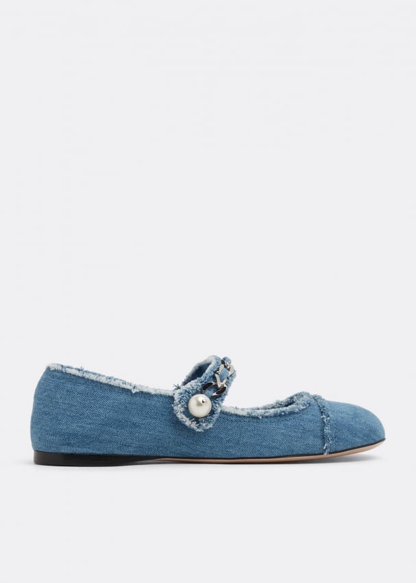 

Балетки MIU MIU Denim ballerinas, синий