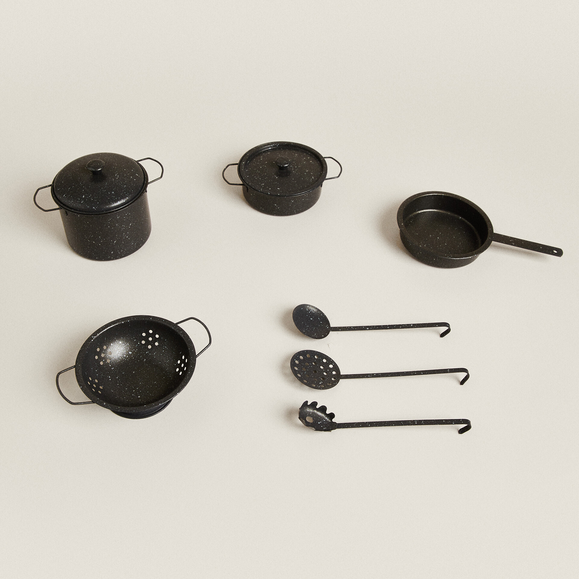 Детский набор кухонной посуды Zara Home, черный набор посуды из нержавеющей стали werner como 50167