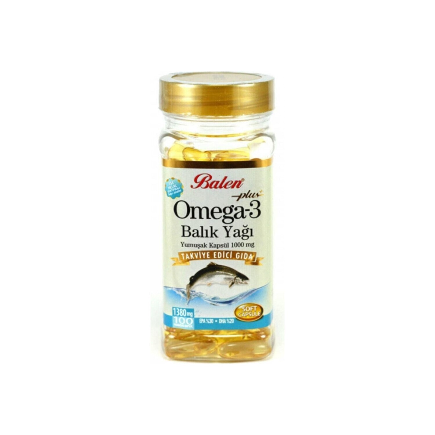 

Рыбий жир Balen Omega 3, 100 капсул, 1380 мг