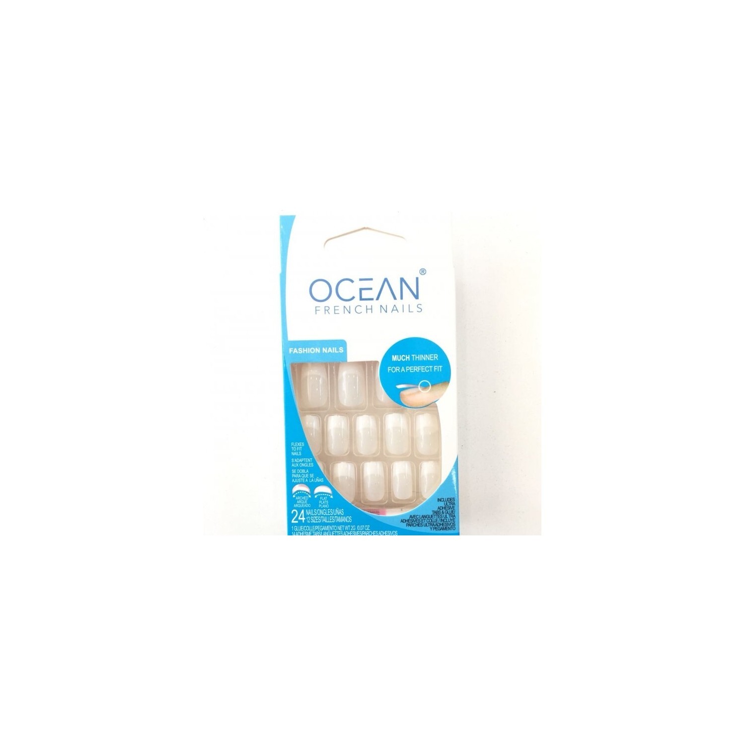 

Накладные ногти Ocean Bold French 190, белый