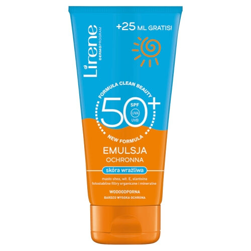 

Lirene Солнцезащитная эмульсия для чувствительной кожи SPF50+ 175мл
