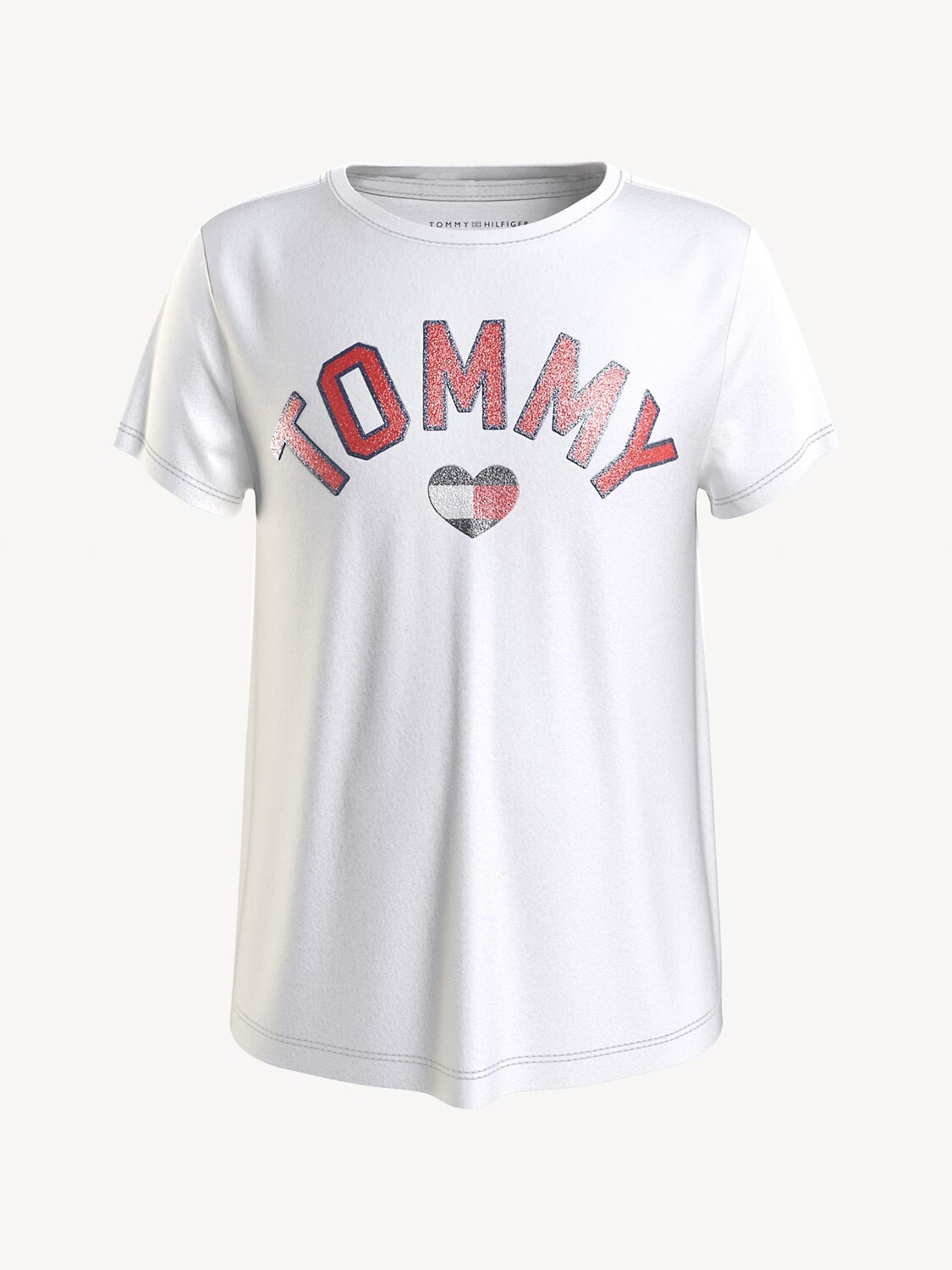 

Детская футболка tommy heart Tommy Hilfiger, свежий белый