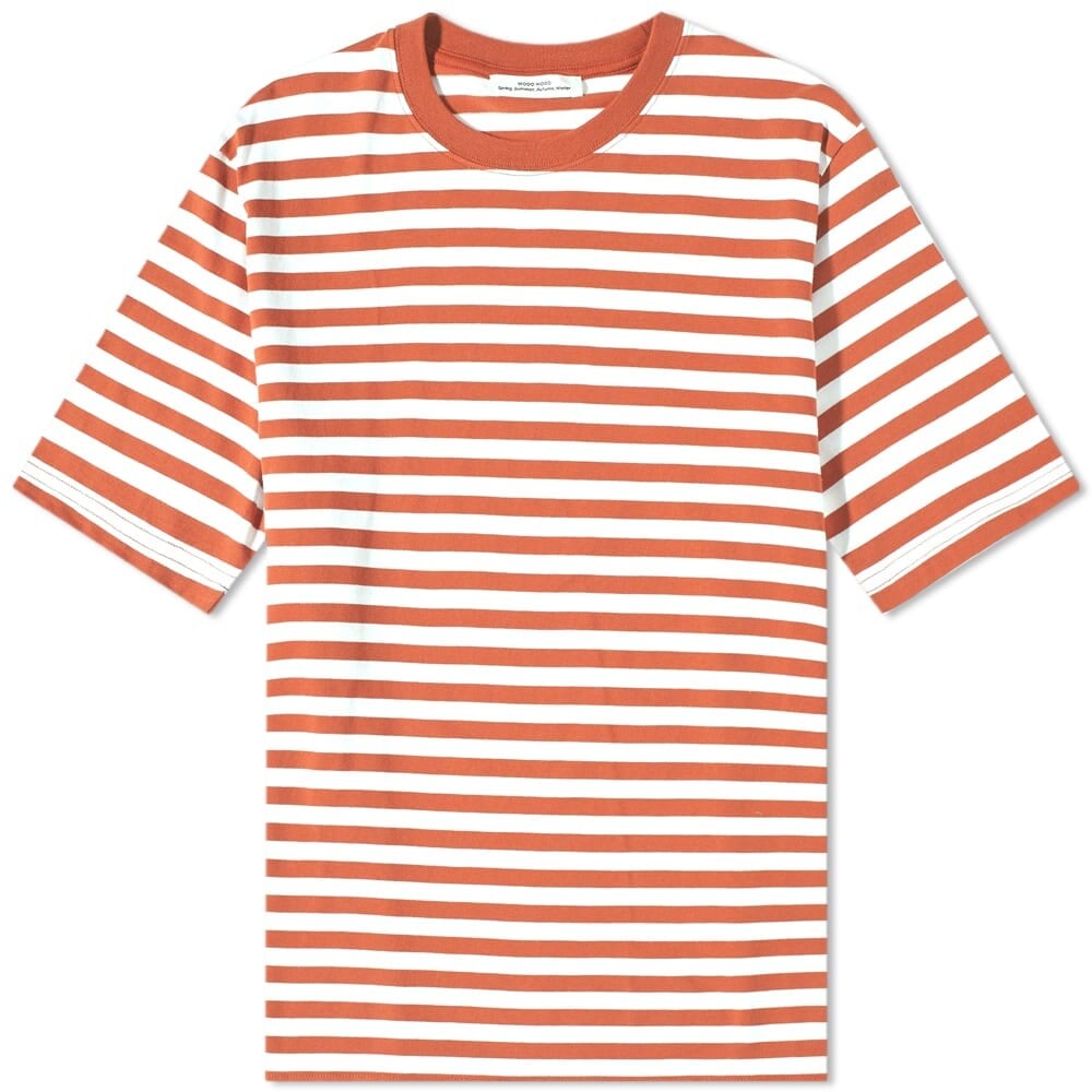 

Футболка Wood Wood Sami Stripe Tee, Оранжевый