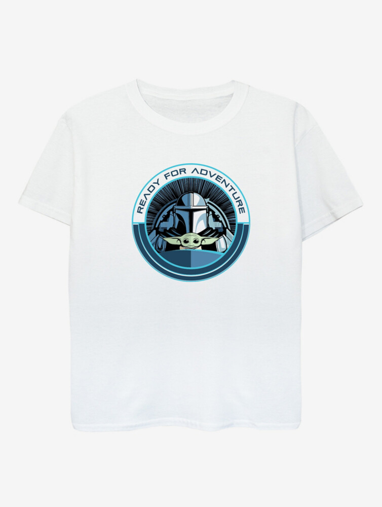

Детская белая футболка NW2 The Mandalorian Grogu Slogan George., белый