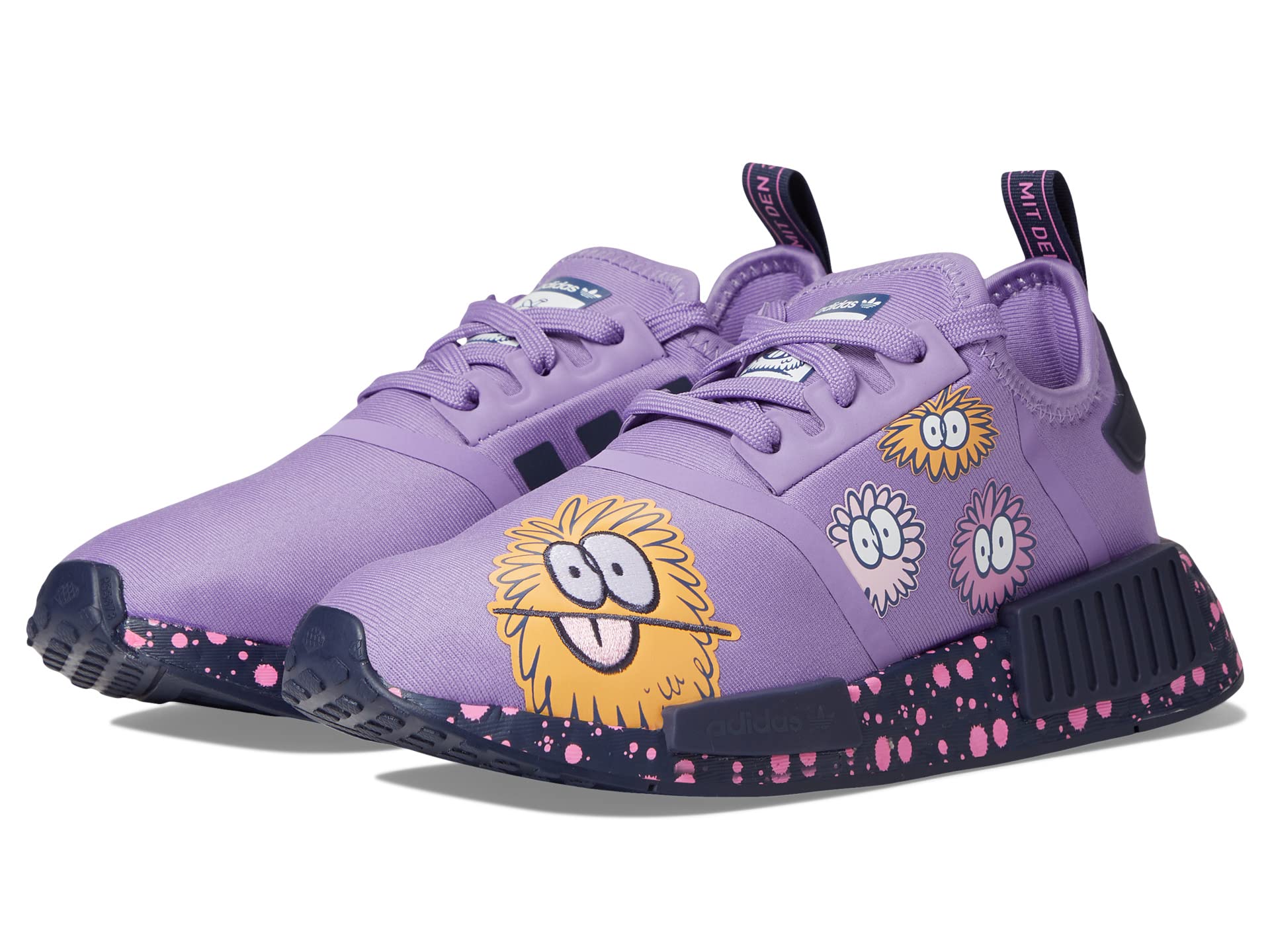 Детские кроссовки Adidas Originals NMD R1 J, фиолетовый с принтом