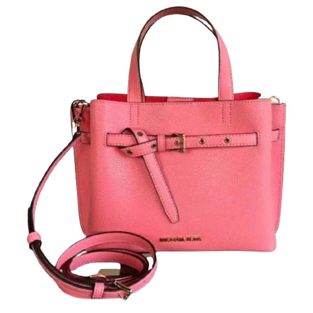 Сумка кросс-боди Michael Kors Emilia Ebbled Leather, розовый - фото