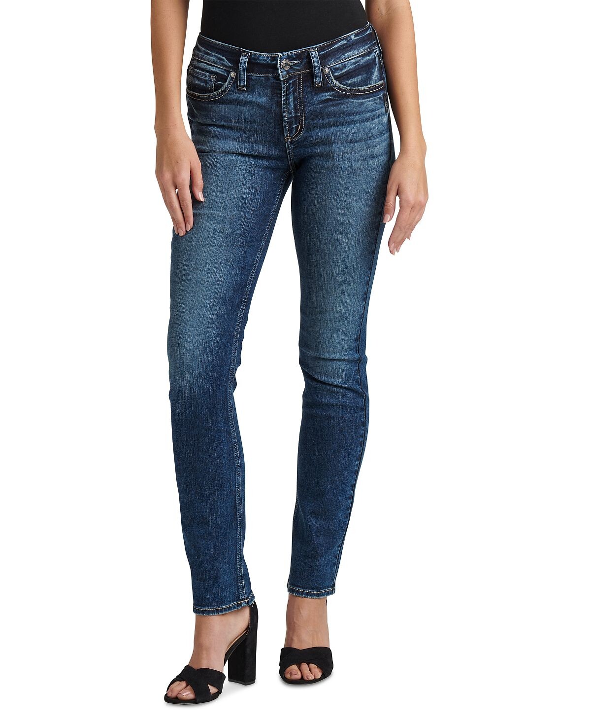 

Женские прямые джинсы suki со средней посадкой Silver Jeans Co.