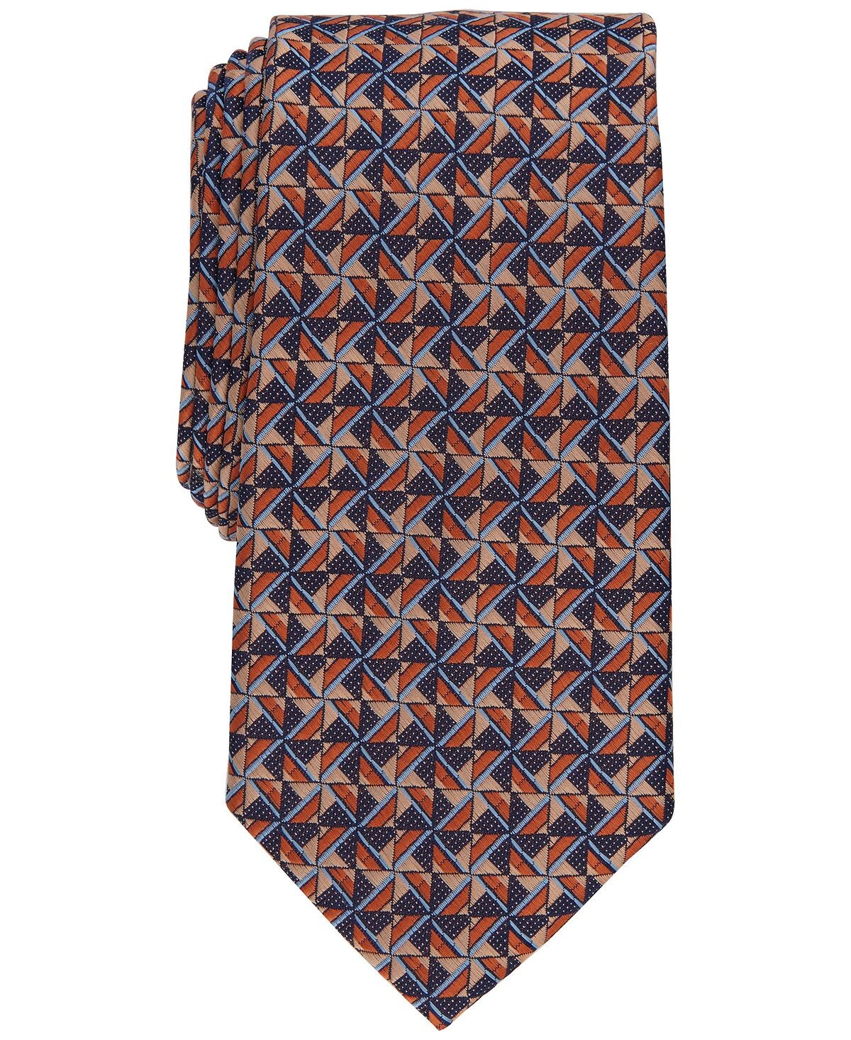 

Мужской классический галстук с геометрическим рисунком Levant Perry Ellis
