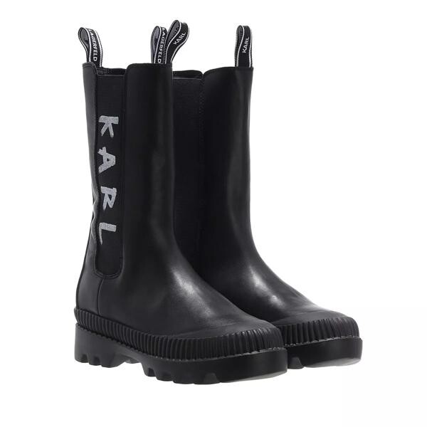 

Сапоги trekka ii brush logo gore midi black Karl Lagerfeld, черный