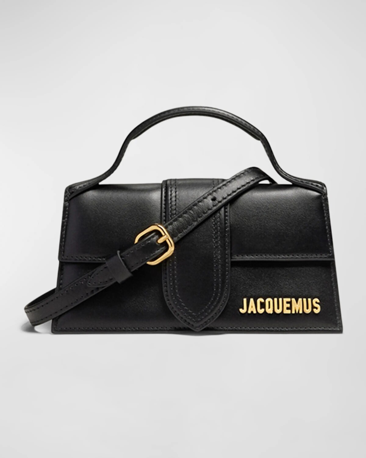 

Кожаная сумка-саквояж Le Bambino Jacquemus, цвет Black