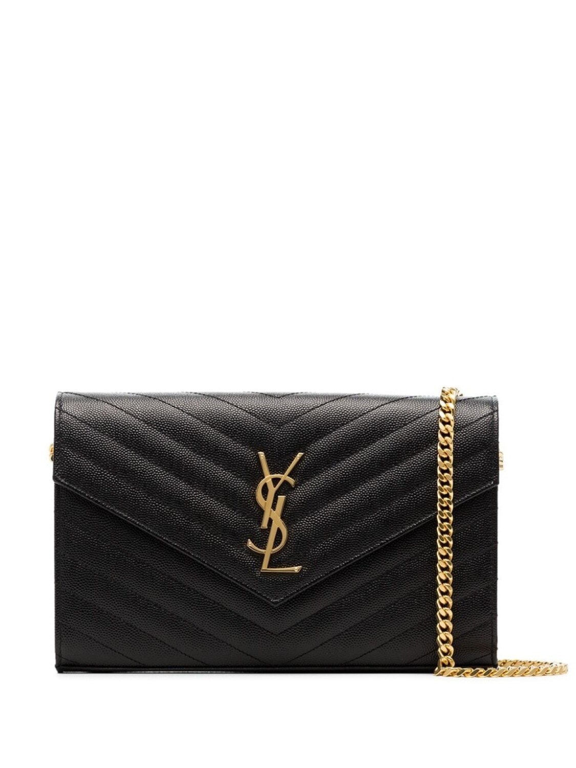 

Saint Laurent сумка через плечо Envelope с цепочкой, черный