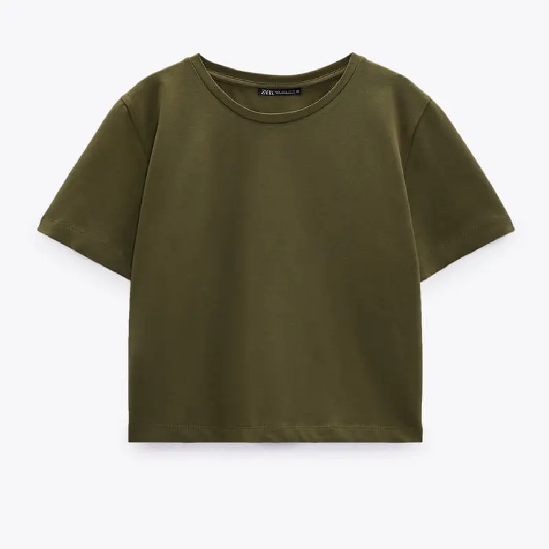 

Футболка Zara Short Sleeve, хаки