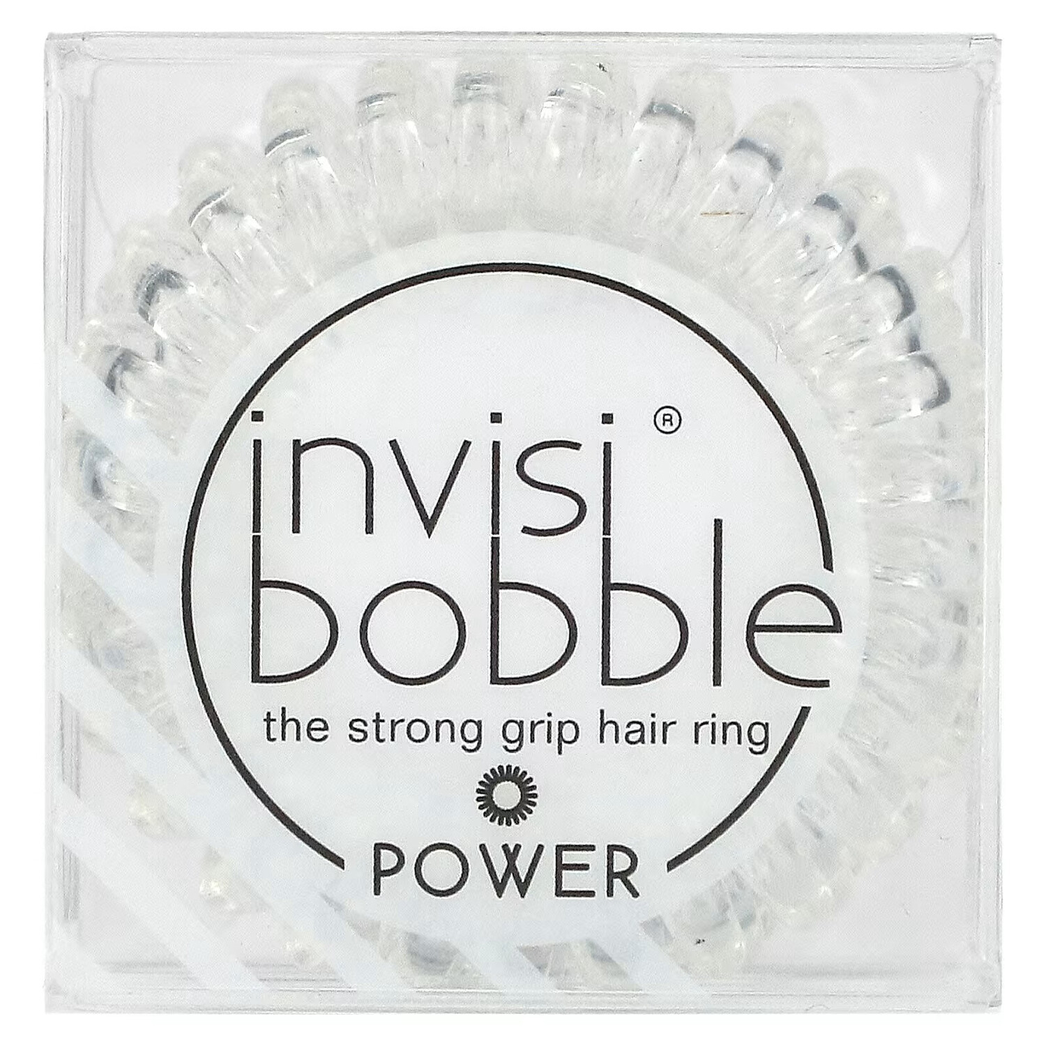 

Invisibobble, Кольцо для волос Power, Strong Grip, кристально чистое, 3 шт. В упаковке