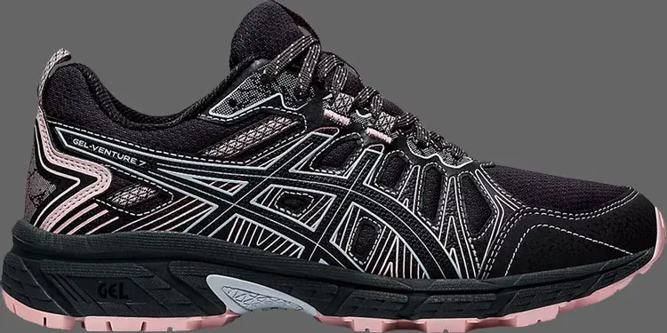 

Кроссовки wmns gel venture 7 wide 'graphite grey pink' Asics, серый