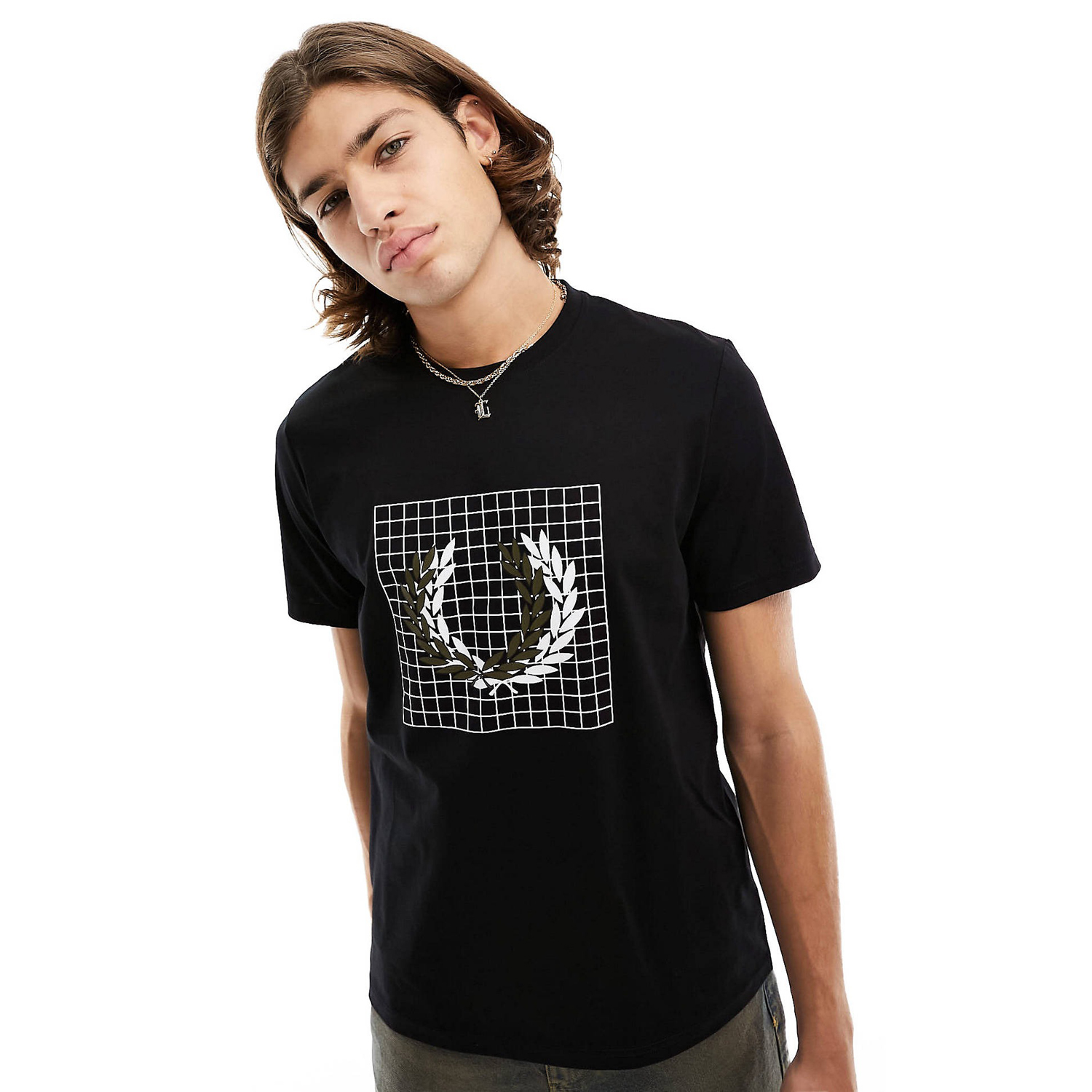 Футболка Fred Perry Laurel Wreath Graphic Logo, черный