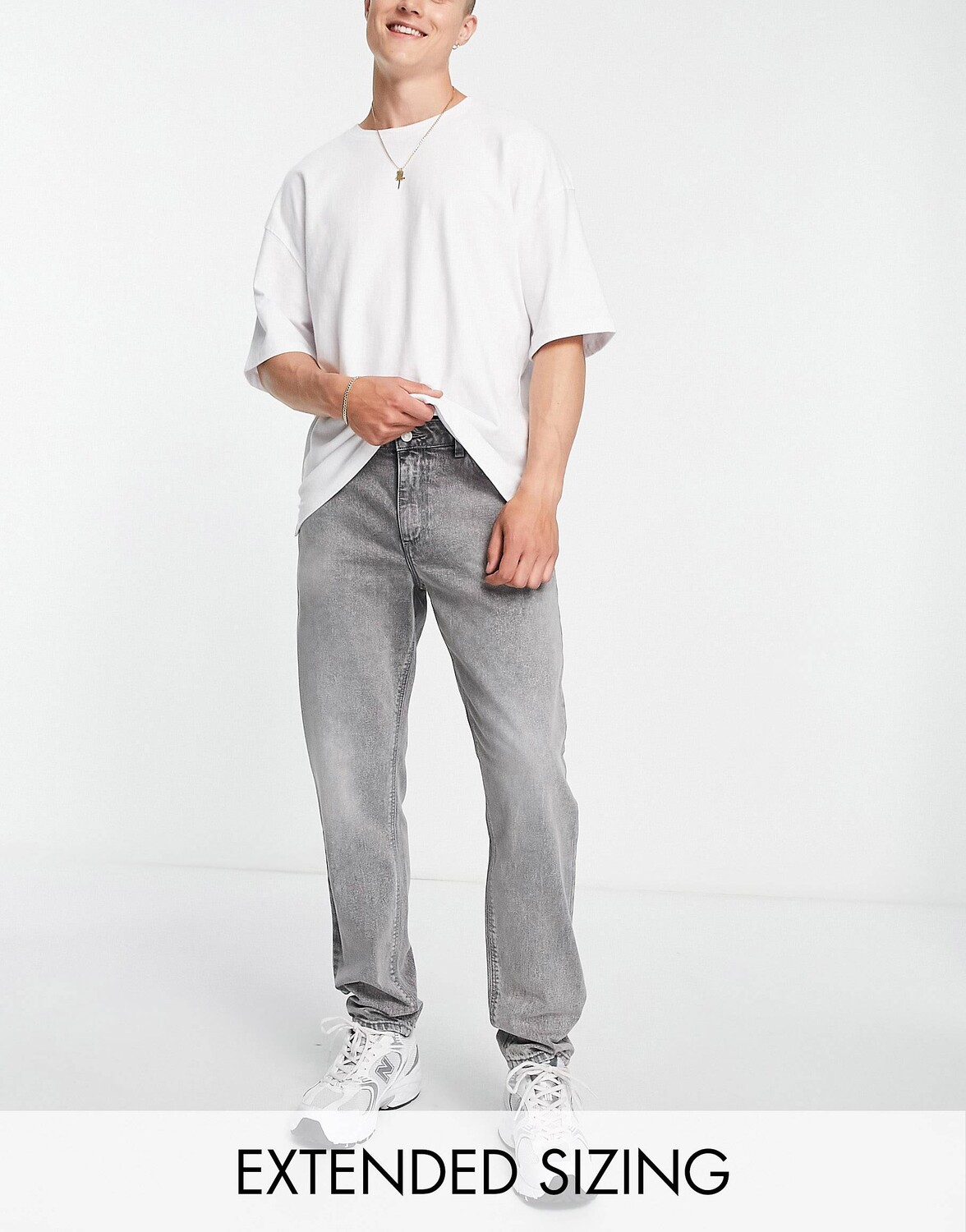 

Серые зауженные джинсы ASOS DESIGN