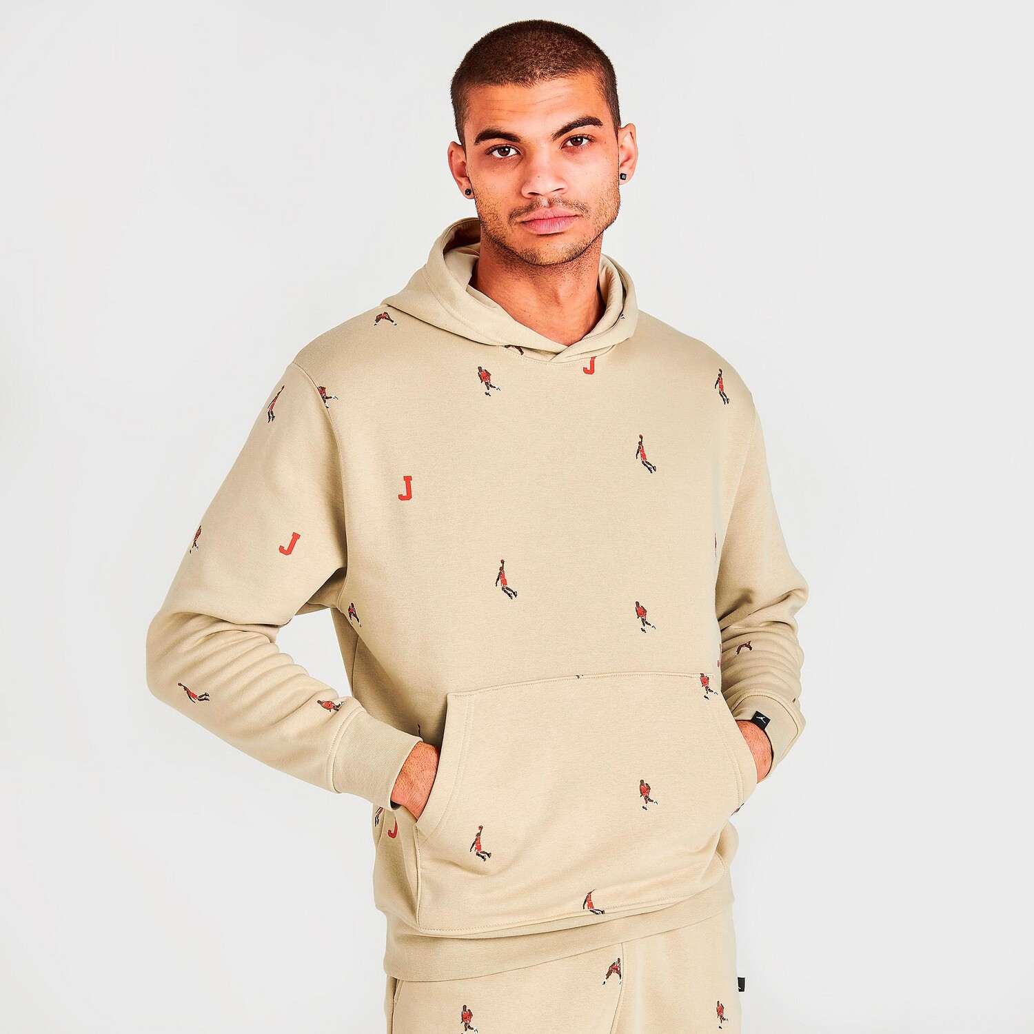 

Мужская флисовая худи Jordan Essentials Holiday с капюшоном, бежевый