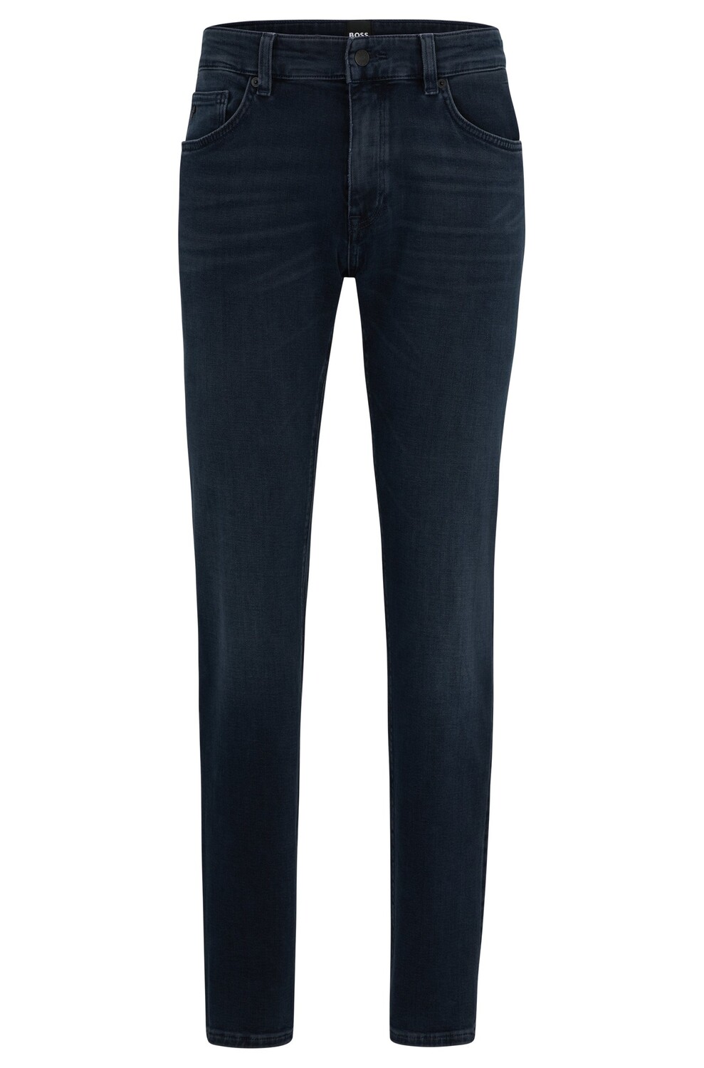 

Джинсы Hugo Boss Regular-fit In Coal-navy Cashmere-touch Denim, темно-синий