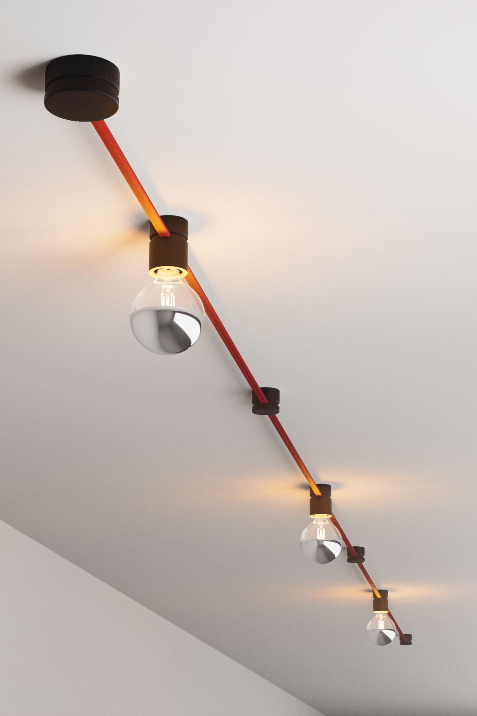 светильник настенный потолочный cl530520 смит Светильник Creative Cables Personalized, красный/черный