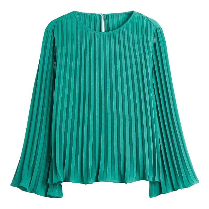 

Блузка H&M Pleated, зеленый