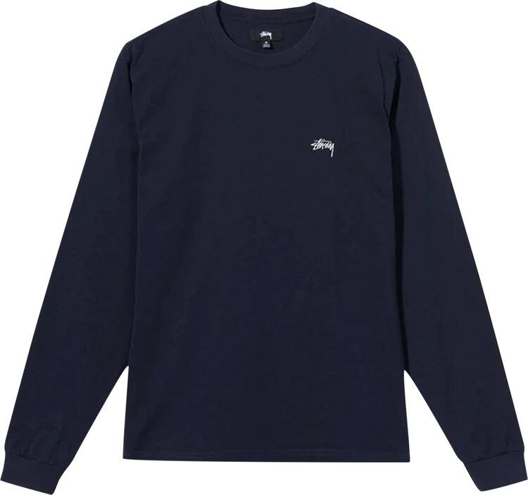 

Лонгслив Stussy Stock Logo Long-Sleeve Crew 'Navy', синий