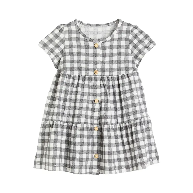 

Платье детское H&M Button-front, серый/белый