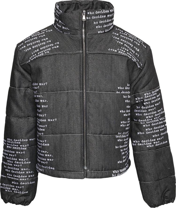 

Пуховик Who Decides War Signature Scripture Puffer 'Coal', серый