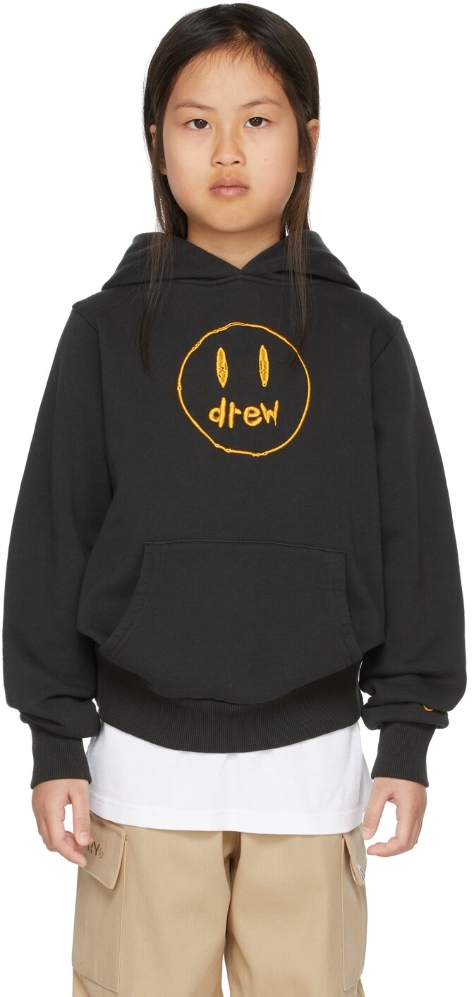 

SSENSE Exclusive Kids Толстовка с капюшоном черного цвета с изображением талисмана drew house