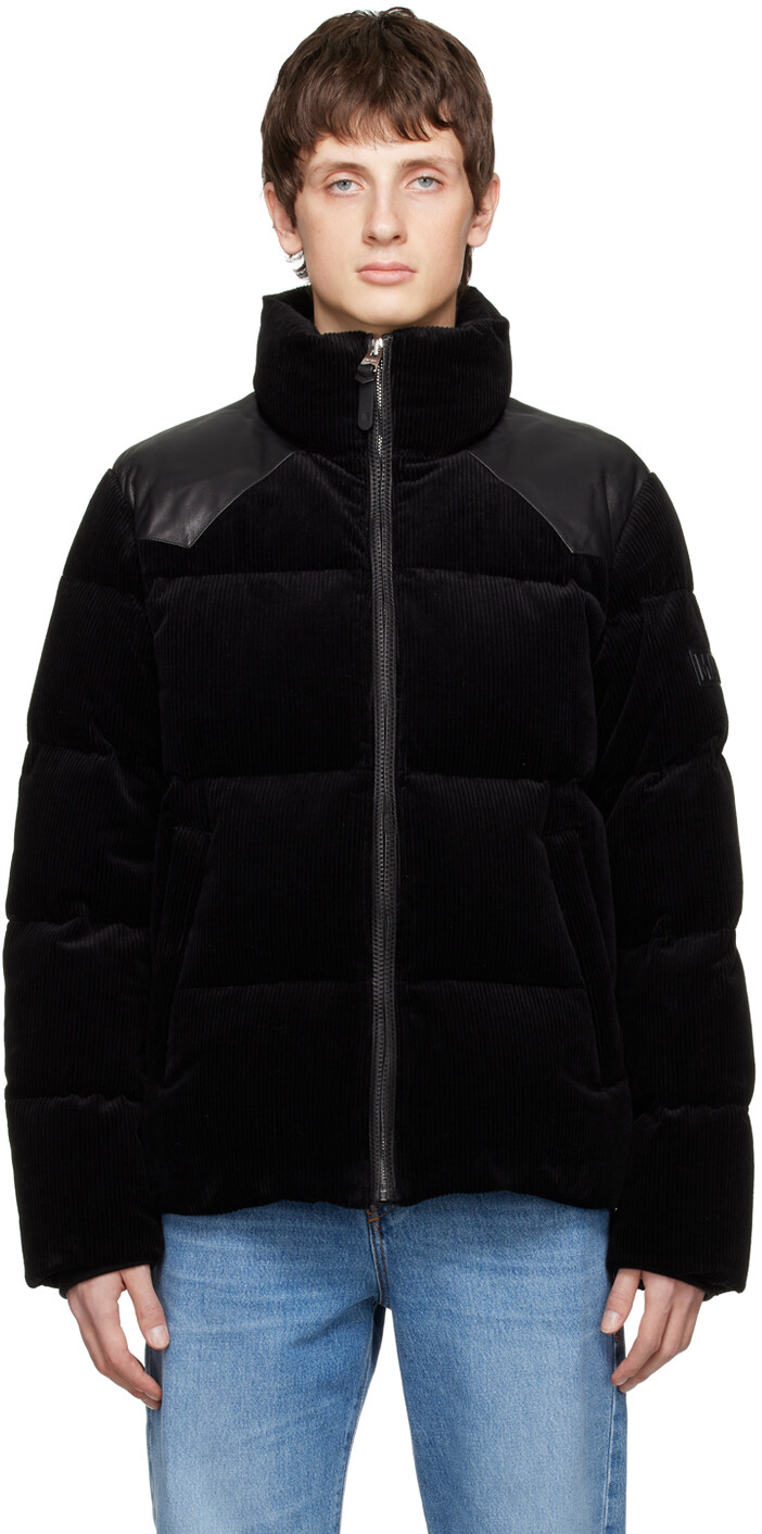 

Черный вельветовый пуховик Mackage