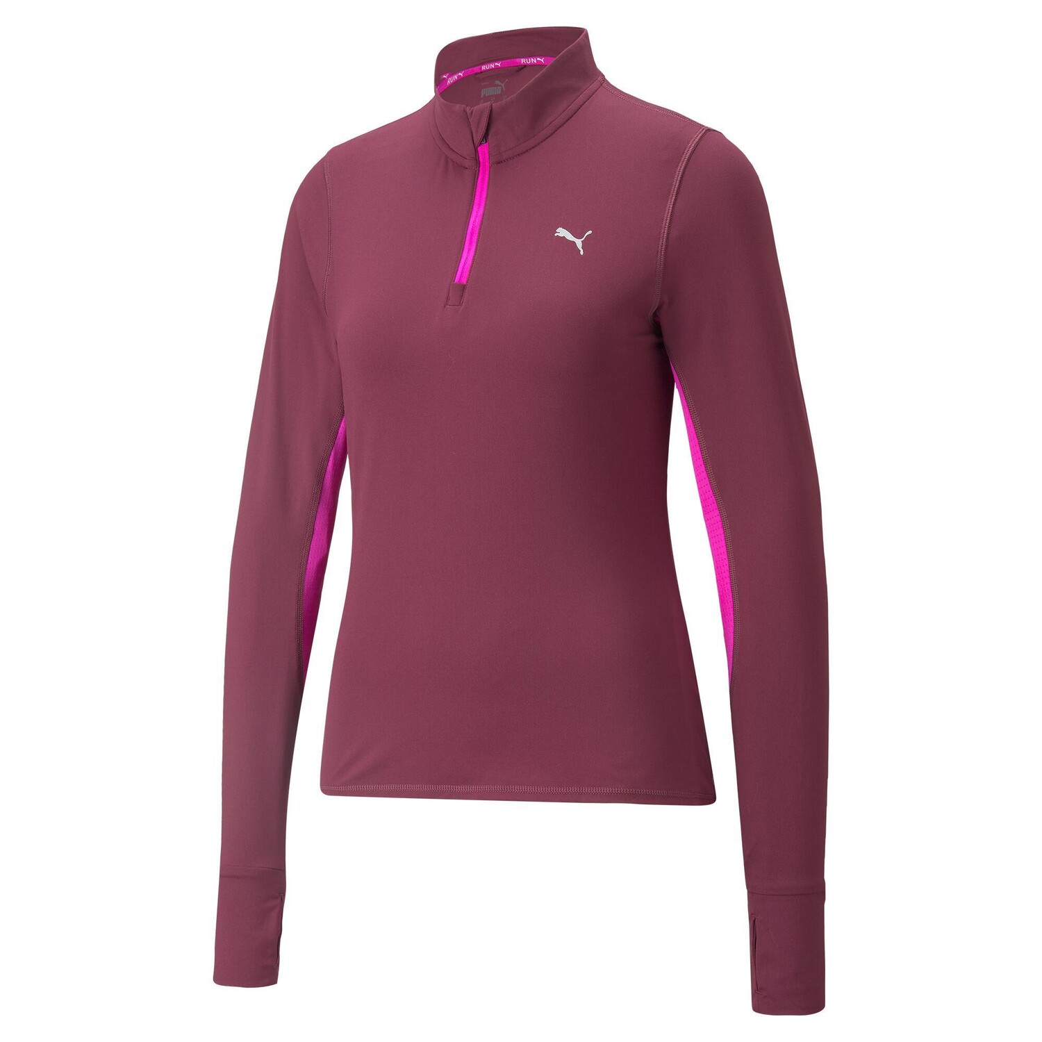 

Рубашка с длинными рукавами RUN Favourite 1/4 Zip Top Women PUMA, фиолетовый/розовый