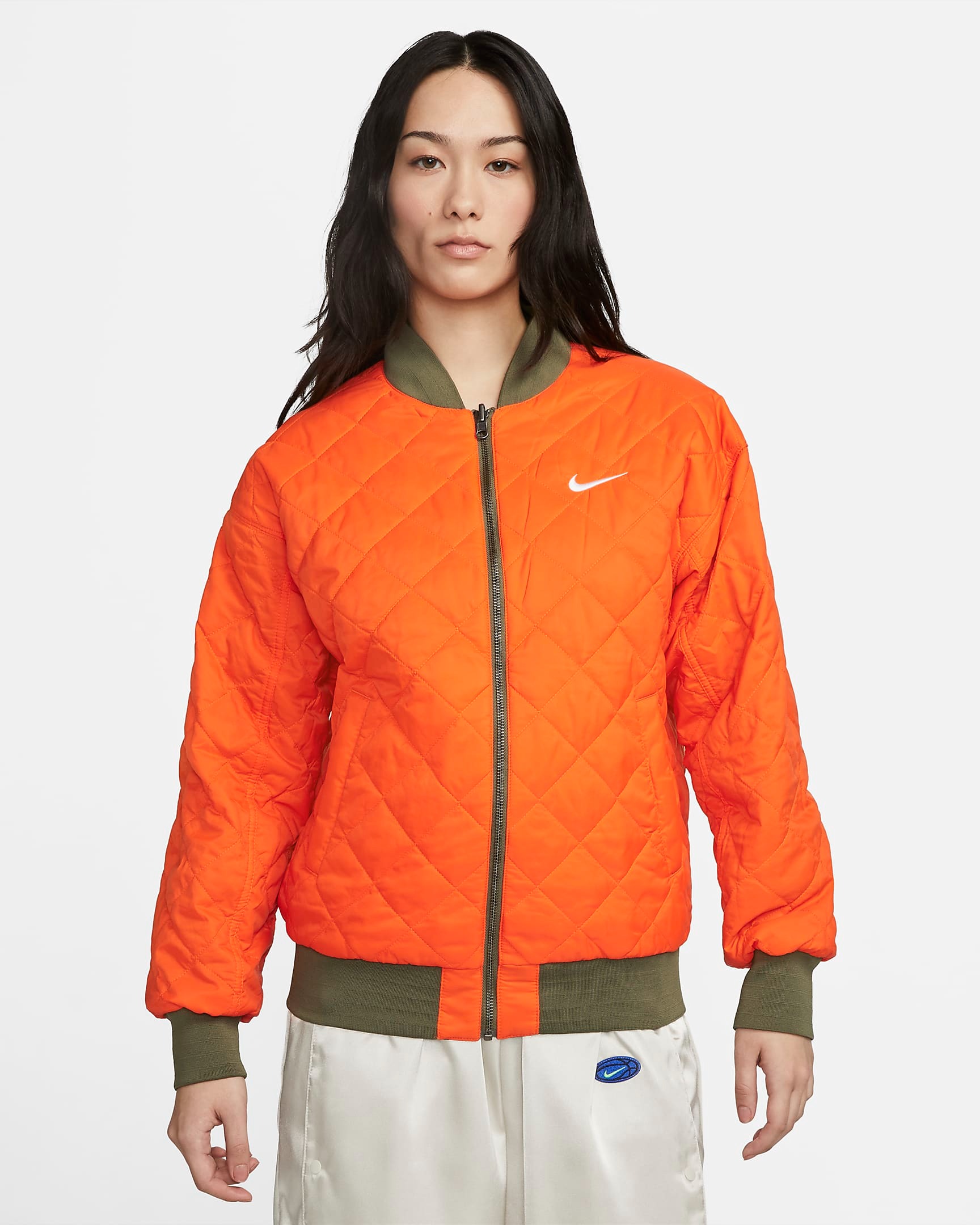 Куртка-бомбер Nike Sportswear Varsity, оливковый/оранжевый/белый – купить  по выгодным ценам с доставкой из-за рубежа через сервис «CDEK.Shopping»