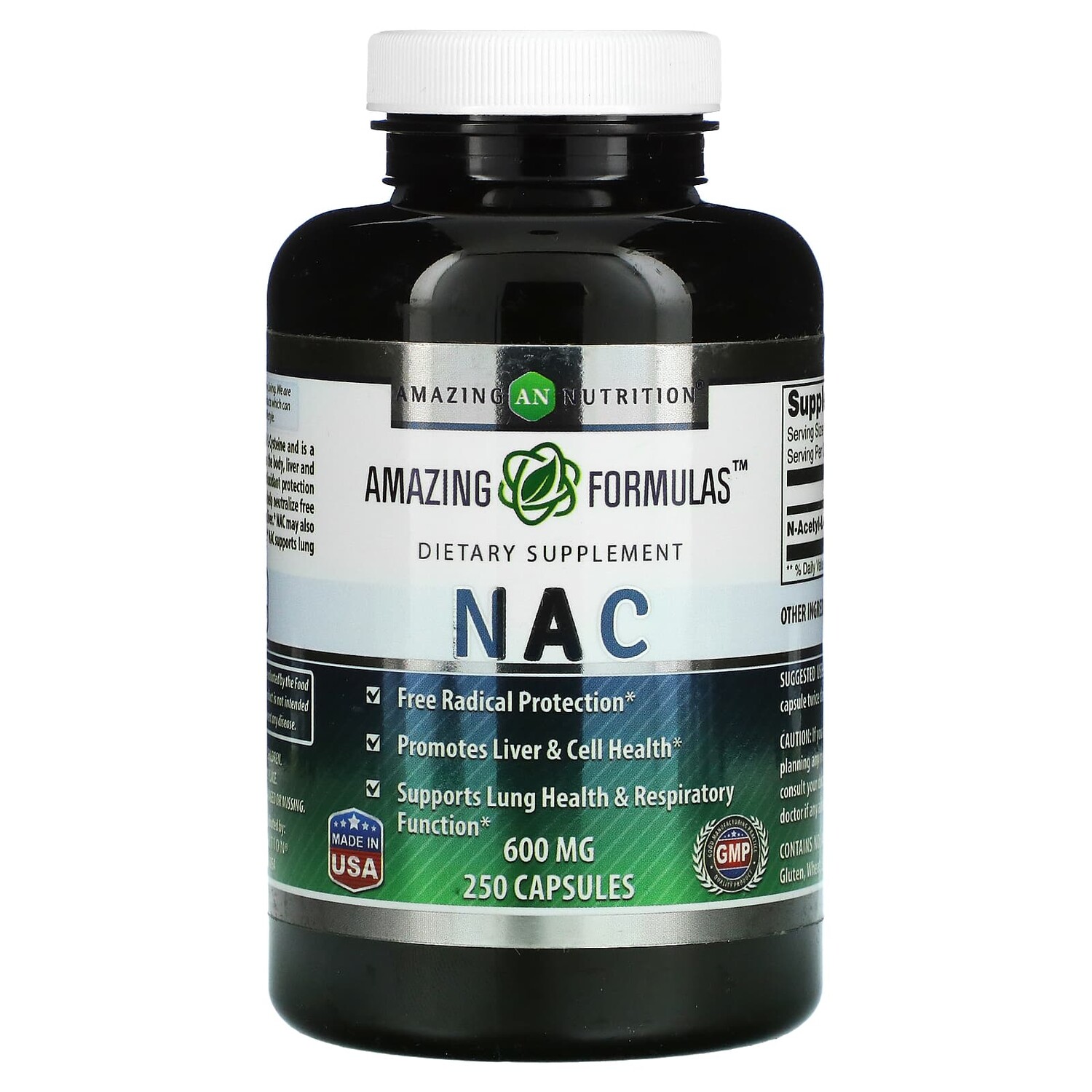 

Пищевая Добавка Amazing Nutrition NAC, 250 капсул