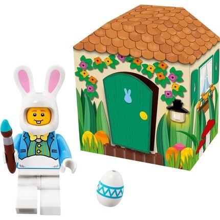 

Фигурка Lego 5005249 человек в костюме пасхального кролика и хижина
