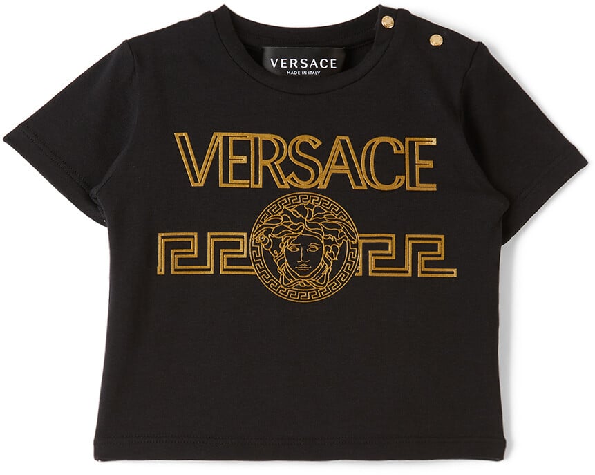 

Черная футболка Baby Medusa Greca Versace