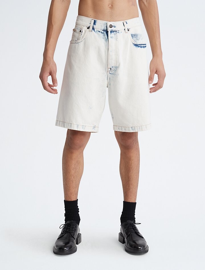 

Отбеленные классические джинсовые шорты Calvin Klein