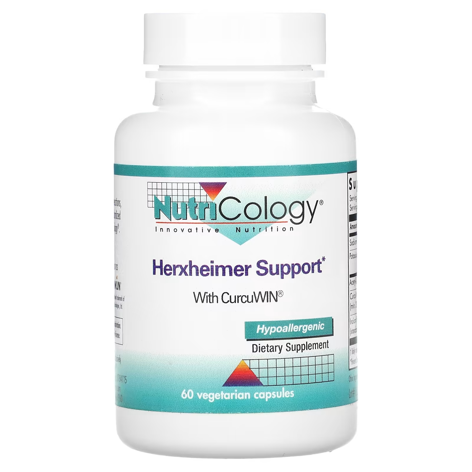 Nutricology Herxheimer Support, 60 вегетарианских капсул nutricology люмброкиназа 60 капсул