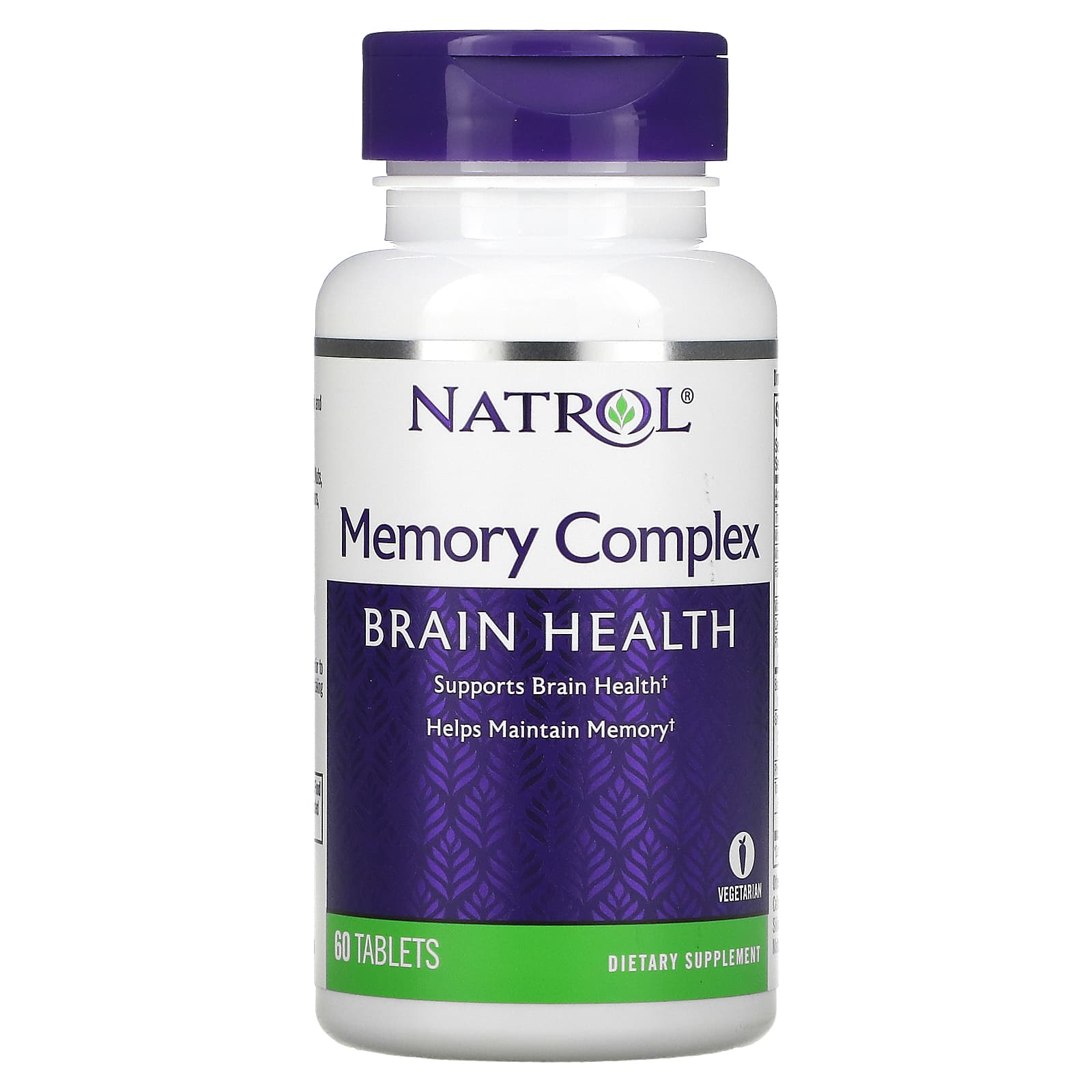 Пищевая Добавка Natrol Memory Complex для здоровья мозга, 60 таблеток пищевая добавка natrol sleep calm raspberry 60 таблеток