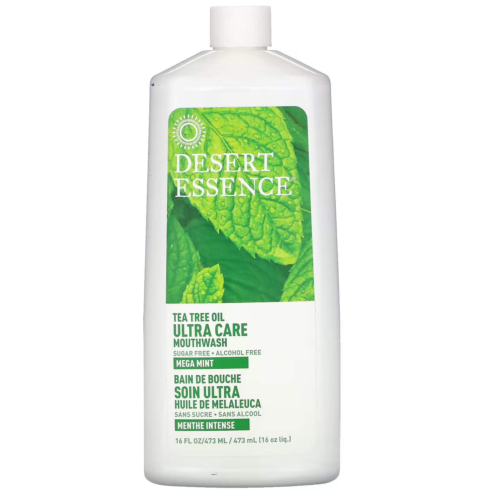 Desert Essence, Полоскание для рта Ultra Care с мятой, 16 ж. унц. (473 мл) - фото