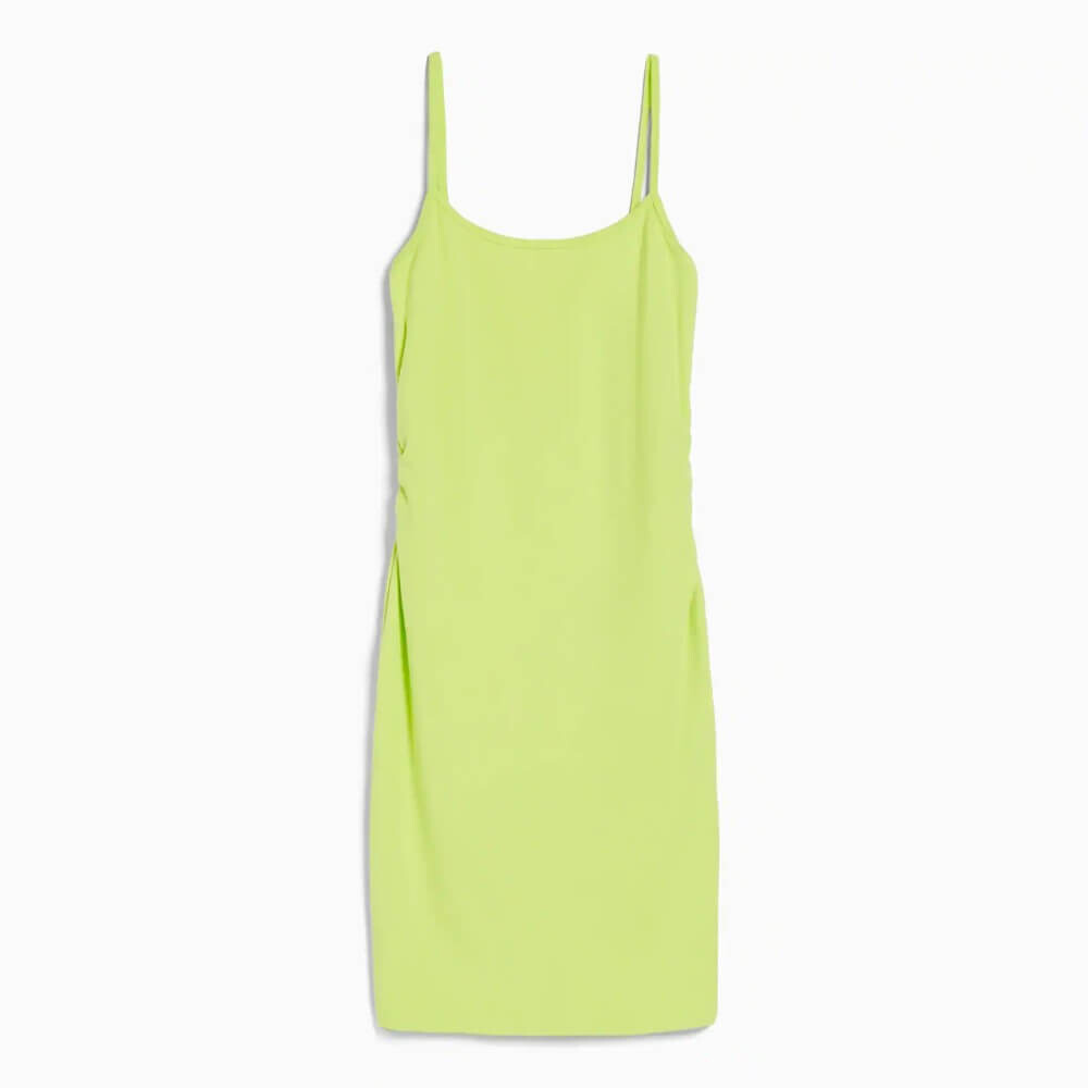 

Мини-платье Bershka Seen On Tiktok, ярко-желтый