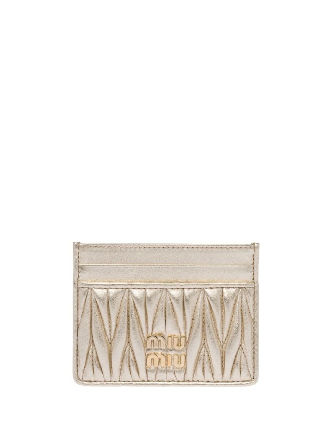 

Miu Miu стеганый картхолдер, нейтральный цвет