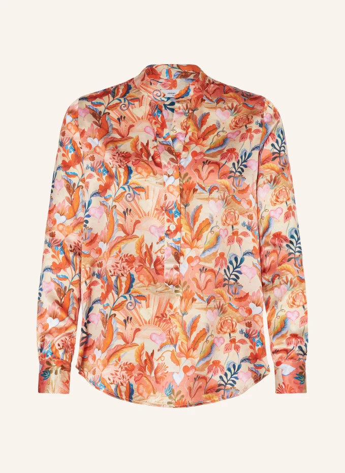 Блузка-рубашка liberty из шелка Rossana Diva, оранжевый