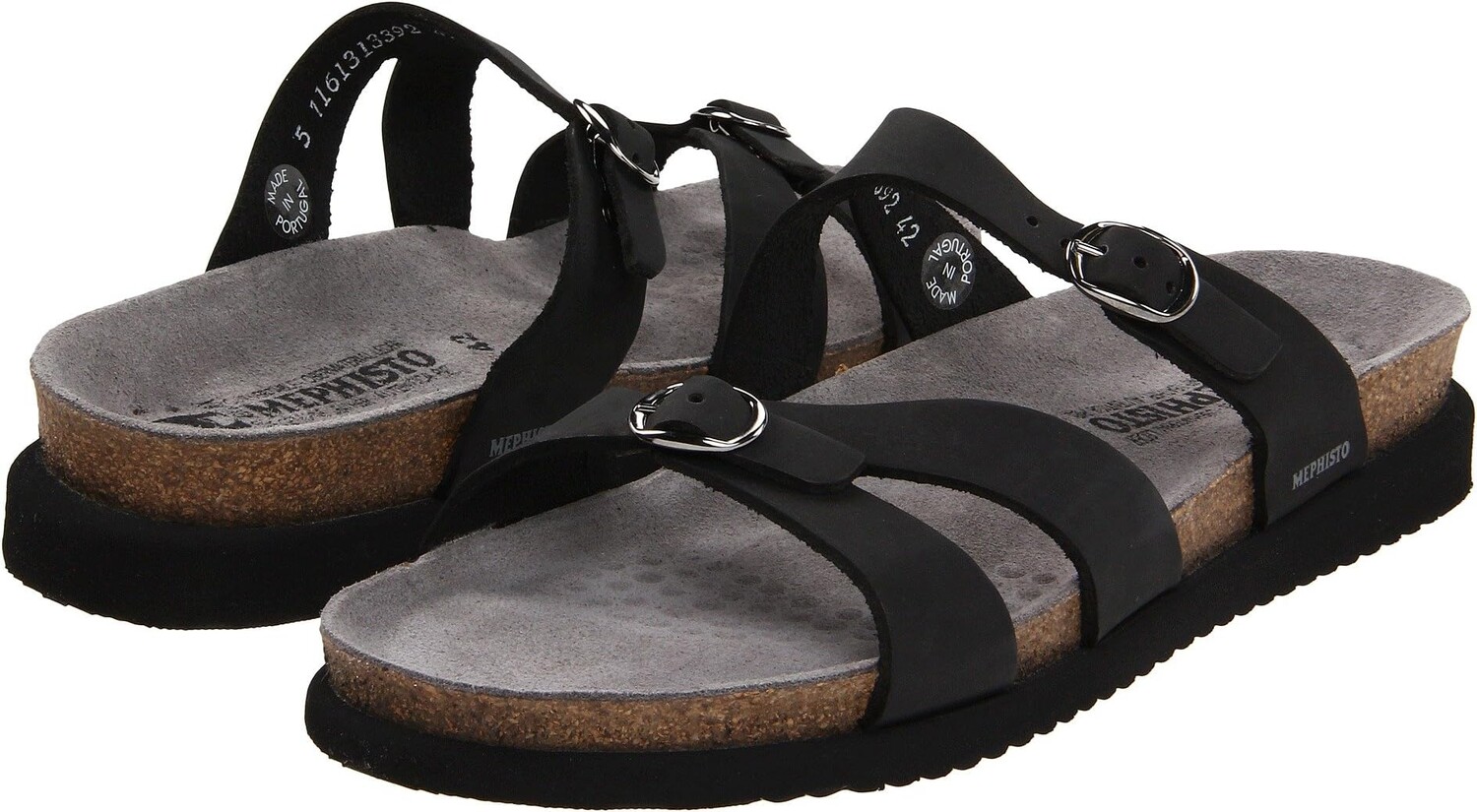 

Сандалии на плоской подошве Hannel Mephisto, цвет Black Nubuck